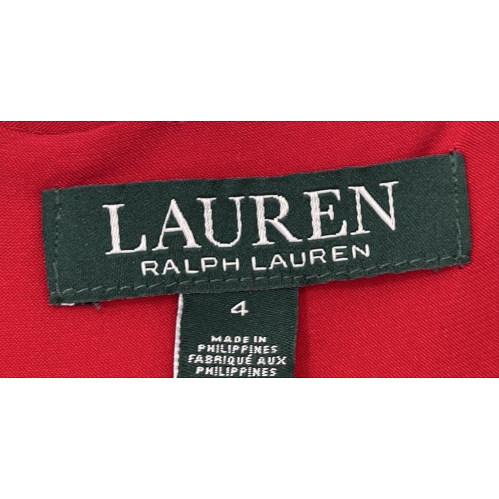 Lauren Ralph Lauren Women's Red Dress NWT SZ 4 - Picture 3 of 4